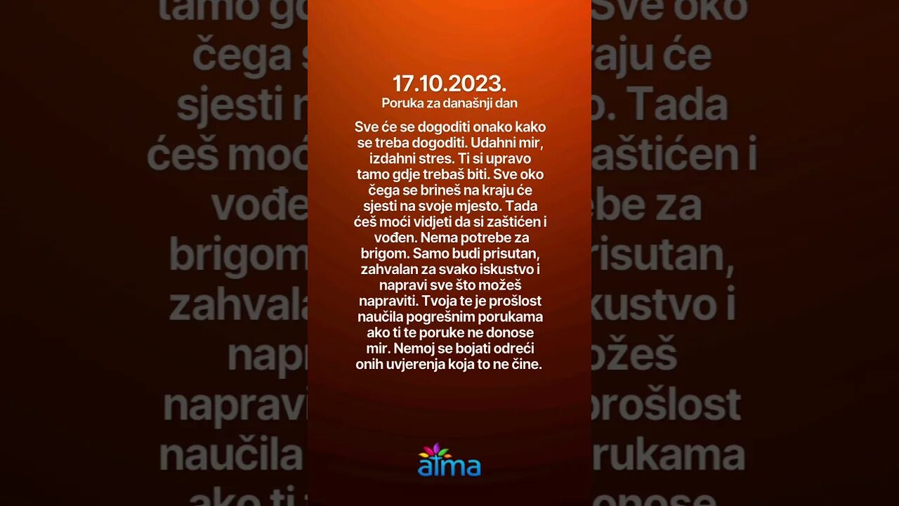 ATMA Poruka za današnji dan 17.10.2023. #inspiracija #porukadana #mudrost #motivacija