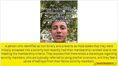 A person who identifies as non-binary and presents as male states that they were initially accepted
