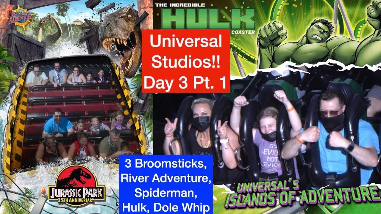 Universal Spring Break 2021 Day 3 pt 1 | B-fast @ 3 Broomsticks | Honeydukes | Jurassic River | Kong