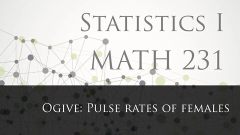 Ogive: Pulse rates of females
