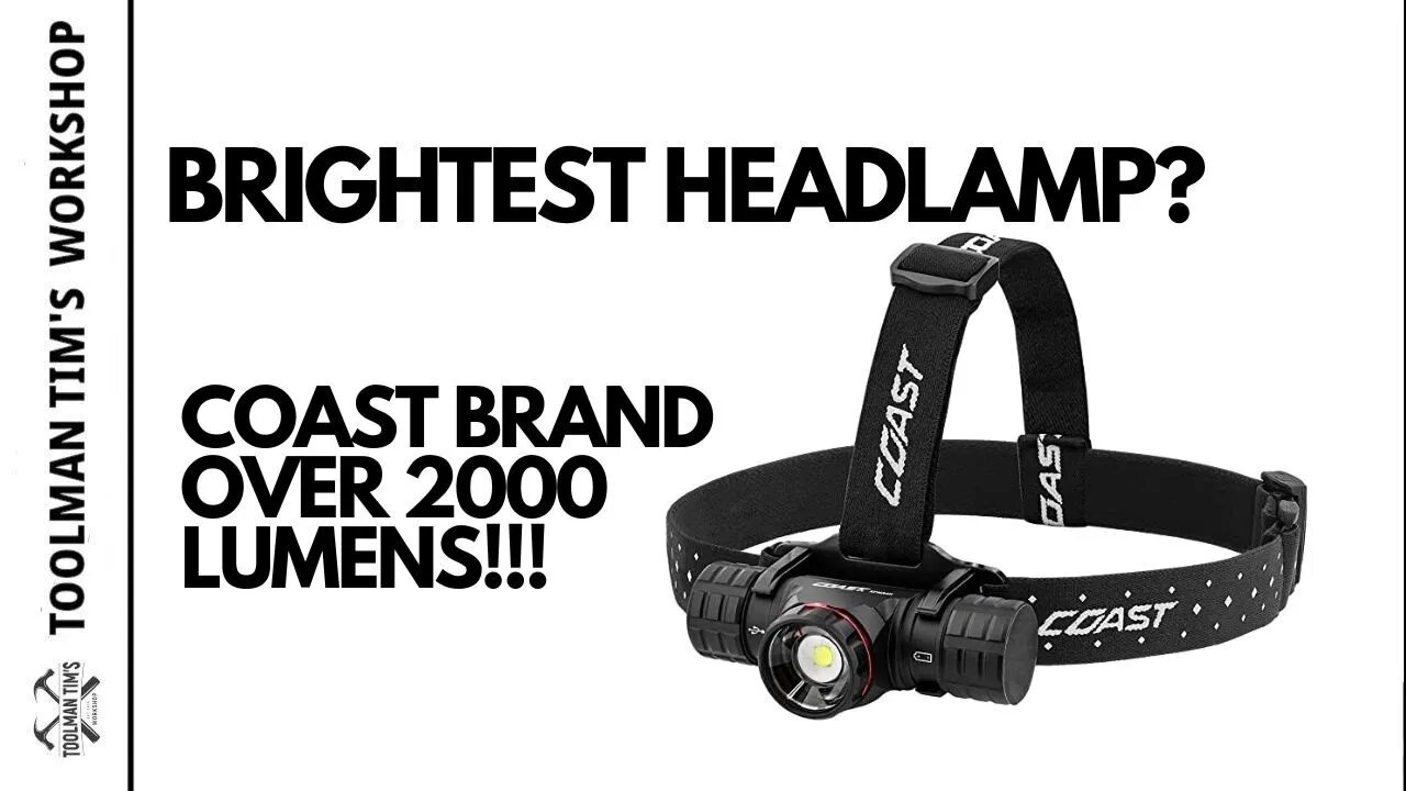 COAST HEADLAMP XPH34R Dual Power Source THEIR BRIGHEST YET! 2075 LUMENS REVIEW