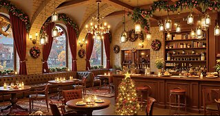 Uplifting Mood in Cozy Winter Morning Cafe Ambience