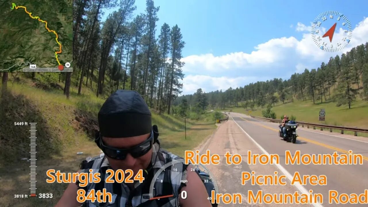 Sturgis 2024 Ride to Iron Mountain Picnic Area Motorcycle Ride