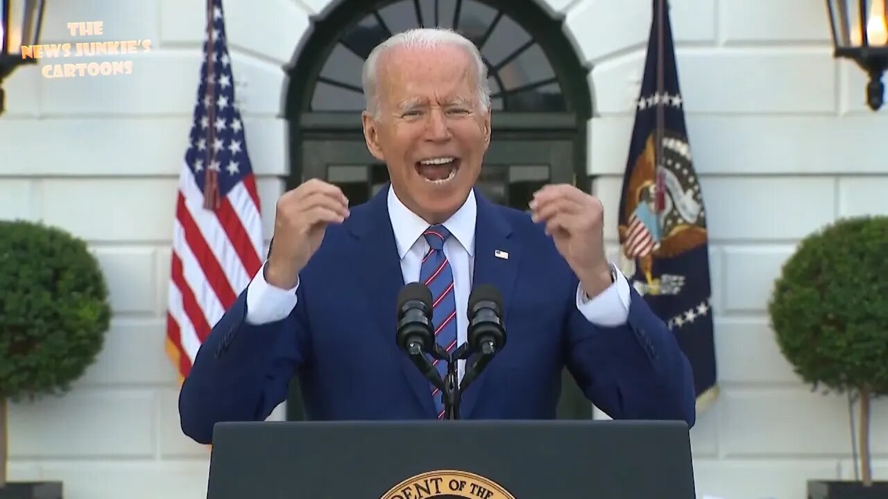 Biden yells his 4th of July speech.