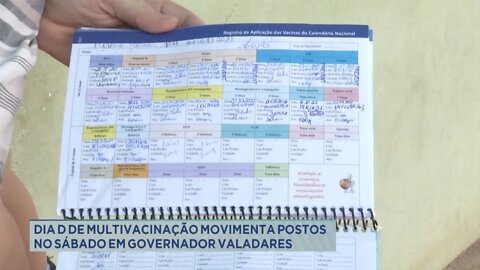 Dia D de multivacinação movimenta postos no sábado em Gov. Valadares