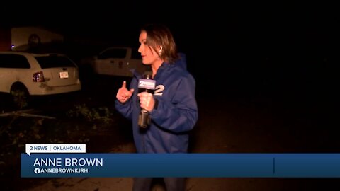 Live look at damage from last night's storms