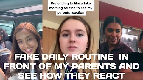 FAKE MY DAILY MORNING ROUTINE IN FRONT OF MY PARENTS AND SEE HOW THEY REACT