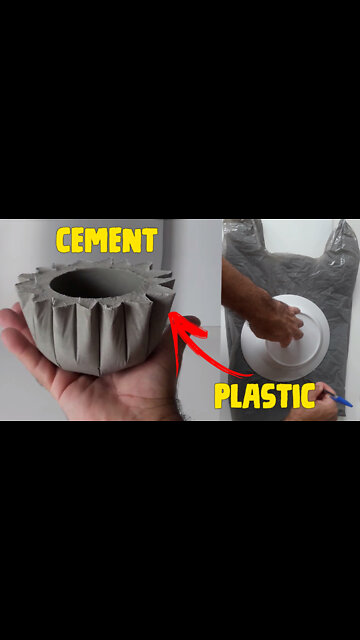 plastic and cement turns this beautiful parachute vase