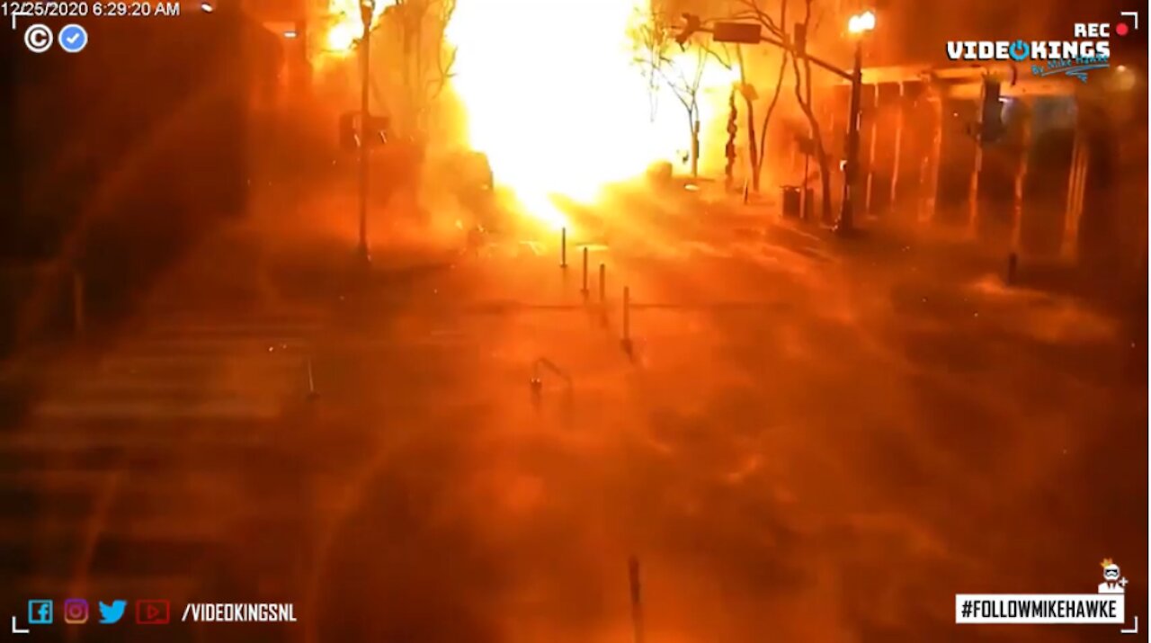 Nashville Police released a video of the moment of the explosion 'believed to be a suicide bombing'