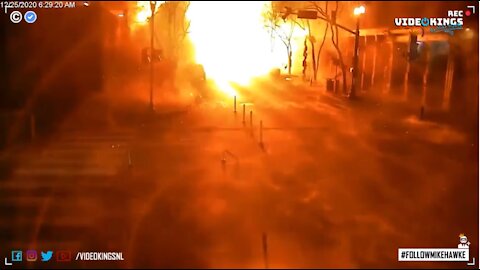 Nashville Police released a video of the moment of the explosion 'believed to be a suicide bombing'