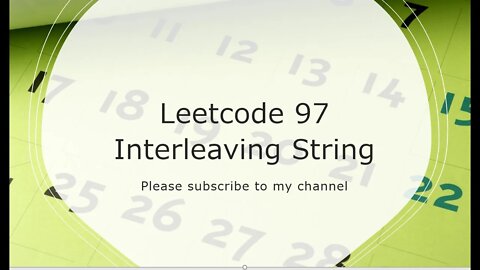 Leetcode 97 Interleaving String