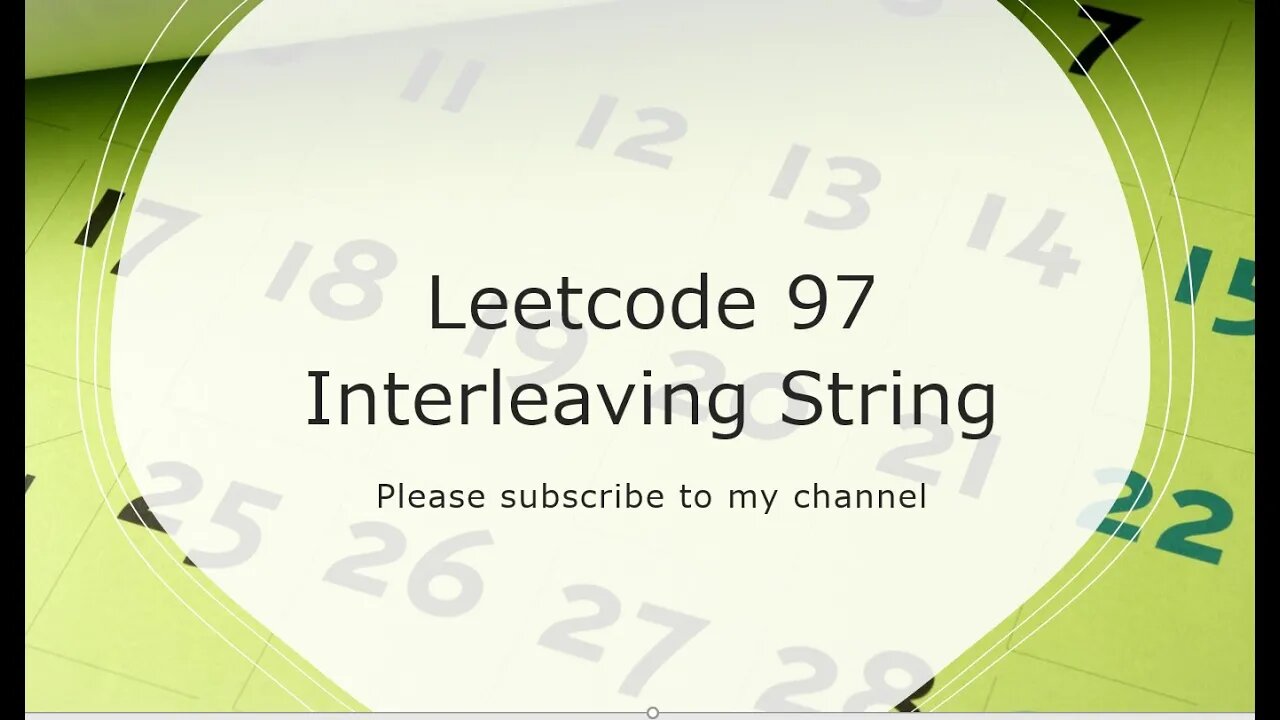 Leetcode 97 Interleaving String