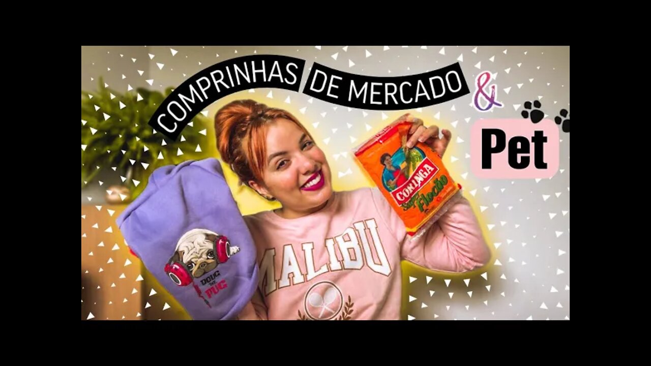 COMPRINHAS do MERCADO e PETshop*comprei coisas da minha cidade para minha irmã + roupa para os dogs