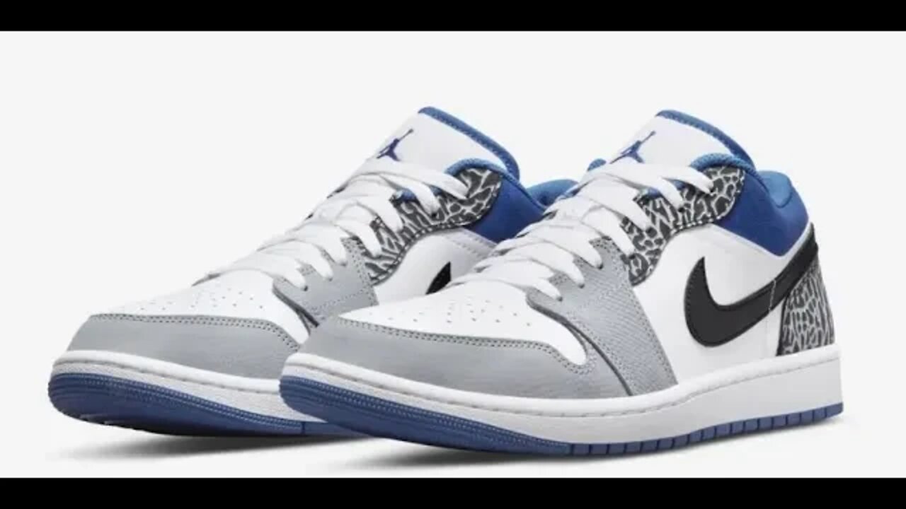 Air Jordan 1 Blue Elephant Low