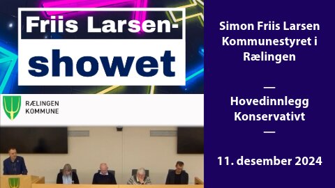 Hovedinnlegg i kommunestyret – Konservativt – 11. desember 2024