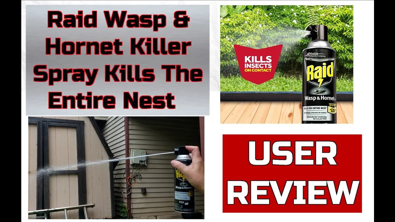 RAID Wasp And Hornet Spray Outside Demo and Unboxing