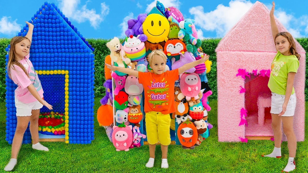 Chris and his friends decorate playhouses for kids