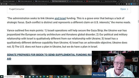 GOP Senator Vance: "Grave Error" to Link Israel and Ukraine aid