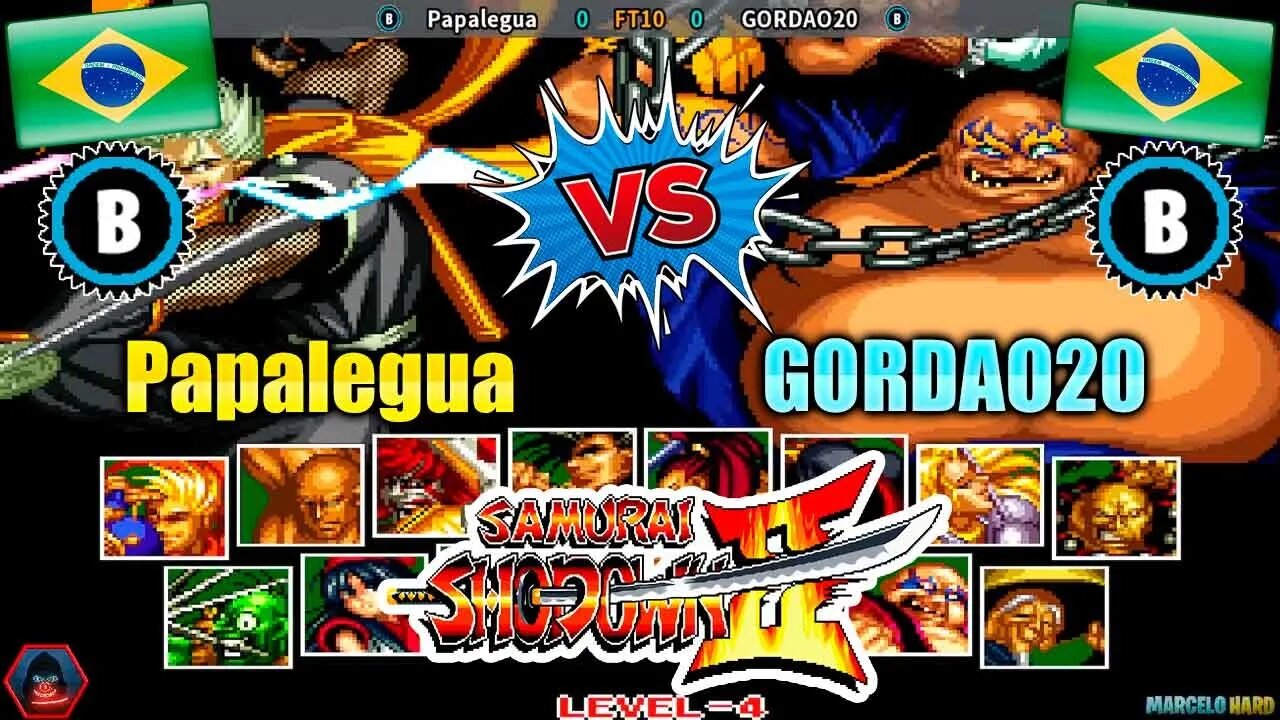 Samurai Shodown II (Papalegua Vs. GORDAO20) [Brazil Vs. Brazil]