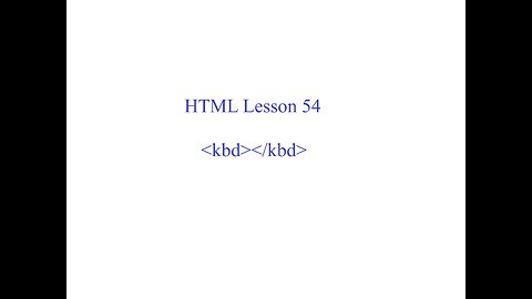 HTML Lesson 54