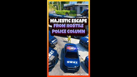 A majestic escape from a hostile police column | Funny #GTAclips Ep. 365 #gtarecovery