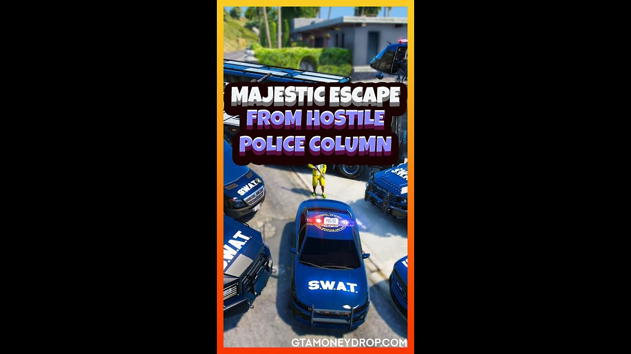 A majestic escape from a hostile police column | Funny #GTAclips Ep. 365 #gtarecovery