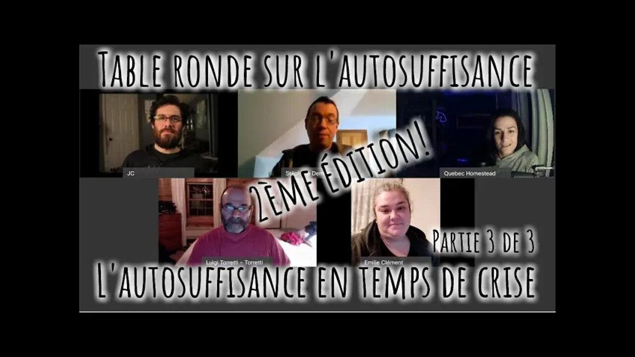 Table ronde sur l'AUTOSUFFISANCE (2ème édition) : AUTOSUFFISANCE en temps de CRISE #207