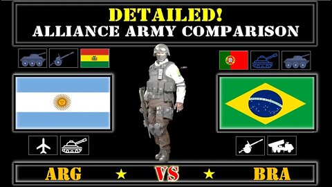 Argentina VS Brazil Detailed Comparison of Military Power. Alliance with Bolivia VS 🇦🇷 Portugal