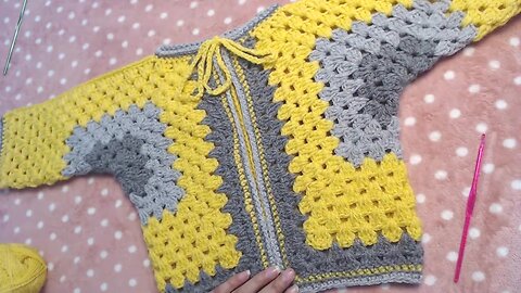 Adorable Hexagon Hugs: Crochet Baby Sweater