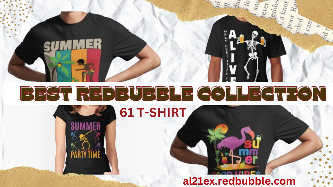 REDBUBBLE T-SHIRT COLLECTION 61 UNIQUE T-SHIRT DESIGN