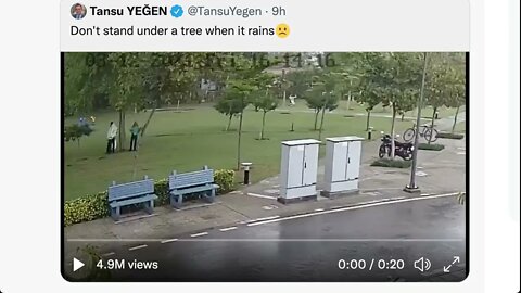 [物理常識] 再有機會行雷閃電的情況下，不要站在高的物件下