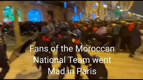 Moroccan Fans In Paris Gone Mad Over The World Cup.
