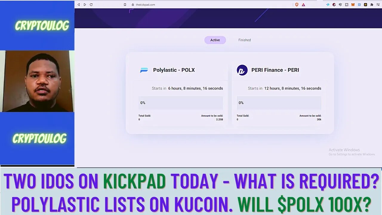 Two IDO On Kickpad Today - What Is Required? Polylastic Lists On Kucoin. Will $POLX 100X?