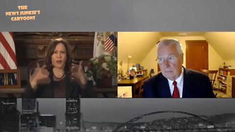 VP Harris aide yells "last question!" to end local TV interview.