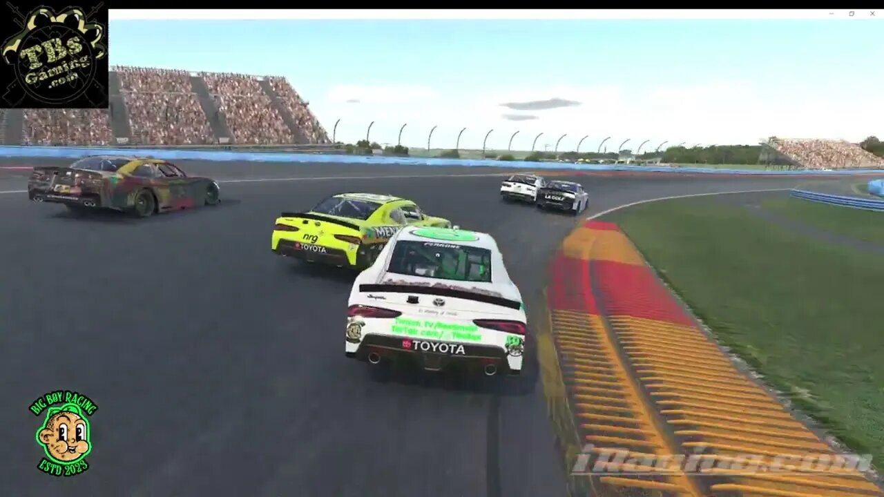 Not a good start at the Glen. Missed my mark and was a tad too fast.. #iracing #simracing #nascar