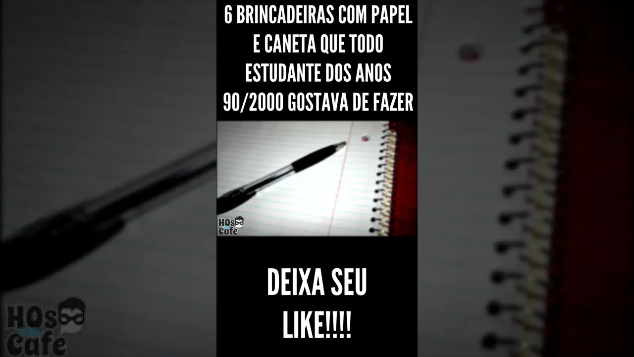 6 brincadeiras com papel e caneta que todo estudante dos anos 90 - 2000 gostava de fazer | Shorts