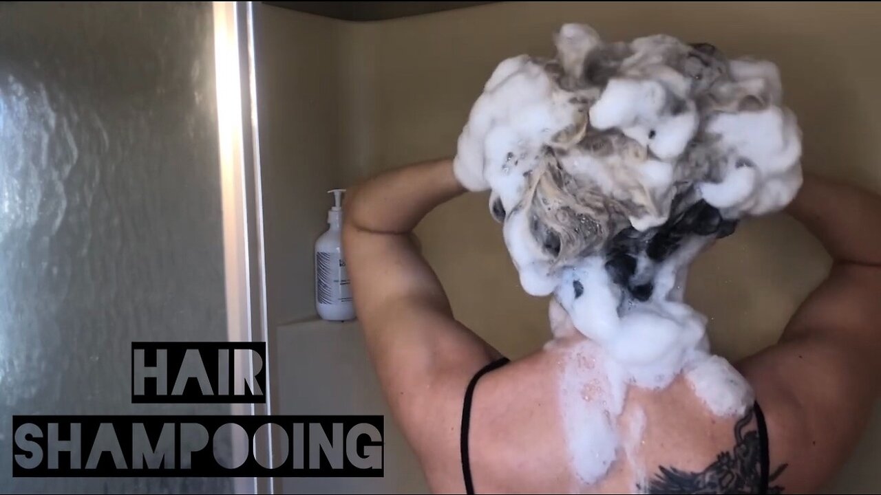 ASMR Hair Shampooing in the Shower!