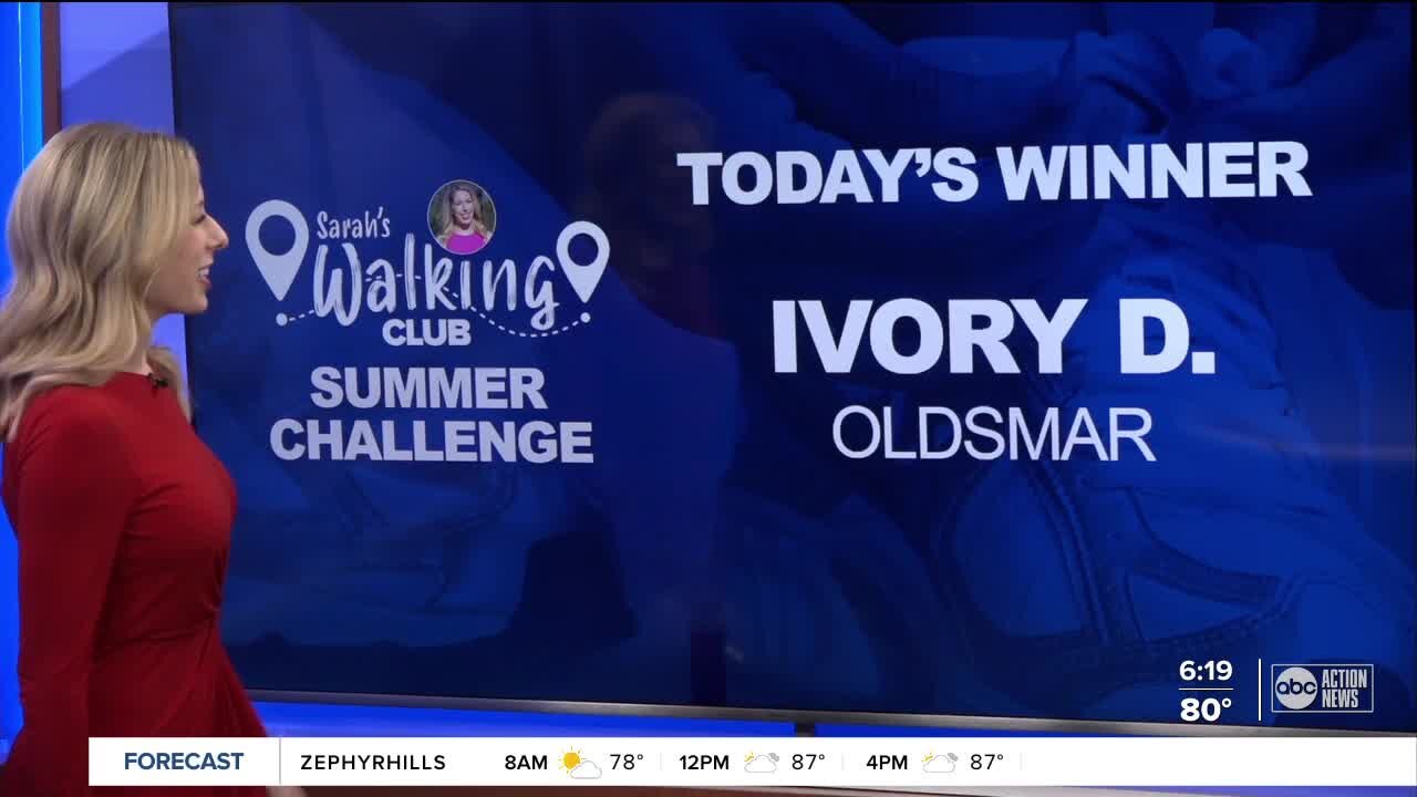 Sarah's Walking Club Summer Challenge Tuesday Winner