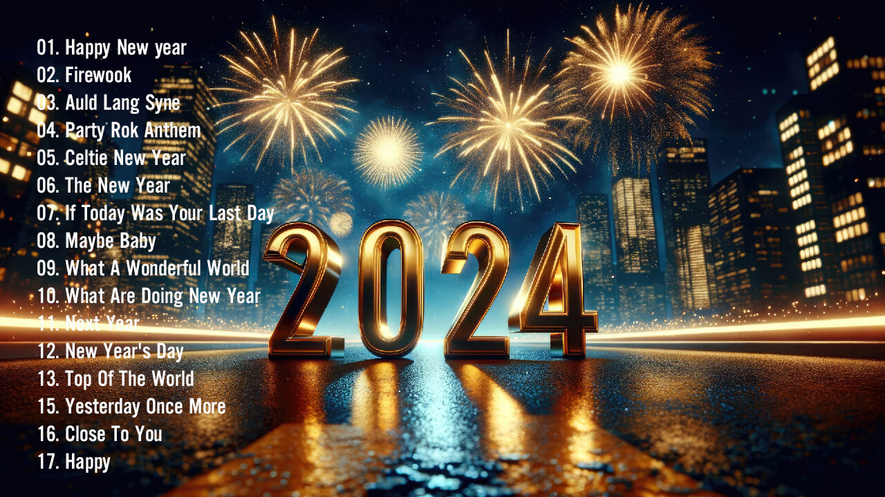 1 Hour Happy New Year Songs 2024 - Happy New Year Music 2024 - Top Happy New Year Songs 2024