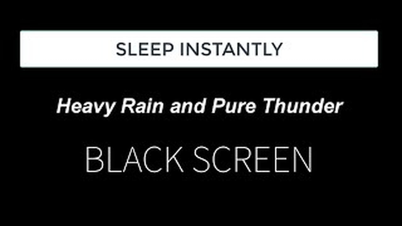 Rain Noise with Heavy Rain and Thunder | Fall asleep fast | Black Screen Rain