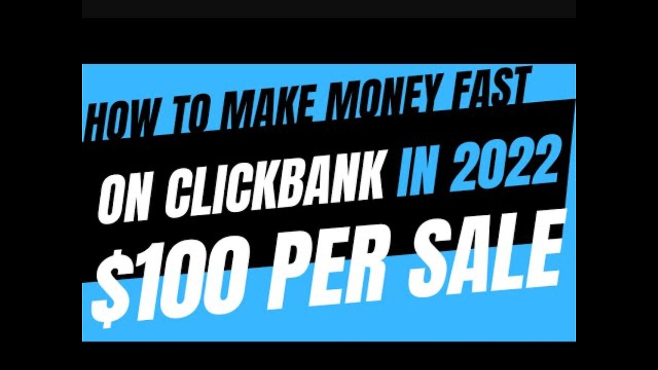 How to make money with clickbank $100 per sale