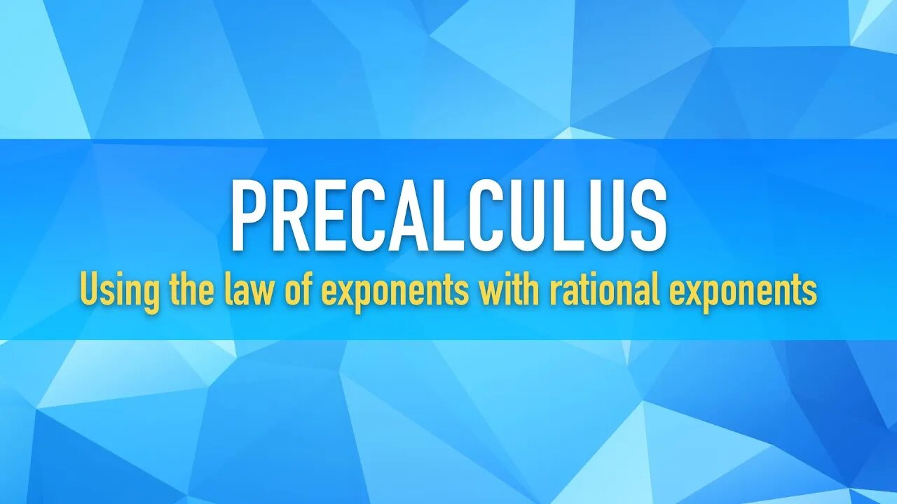 Exponents and Radicals: Example 11 (Explained in spanish)