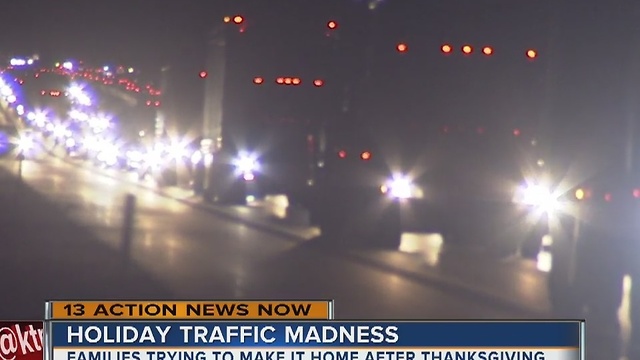 Thousands travel back to California in bumper to bumper traffic