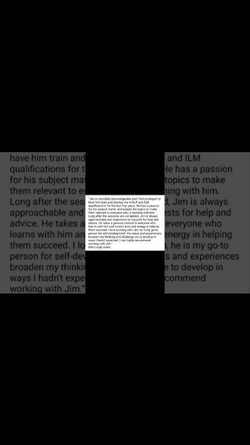 some feedback and testimonials