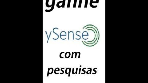 ySense plataforma de pesquisas pagando #shorts