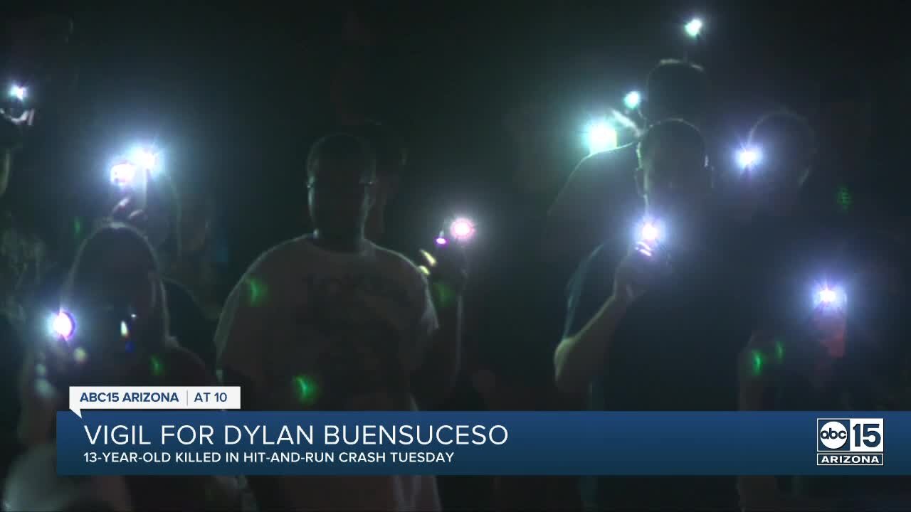 Community attends vigil for 13-year-old hit-and-run victim