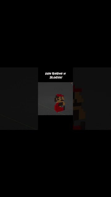 Easy Character Rigging In Blender! #mario #blender #shorts #animation