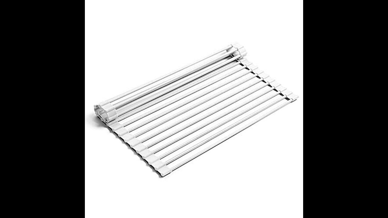 Ahyuan Roll up Dish Drying Rack Over The Sink Dish Drying Rack Dish Rack Over Sink Rolling Rack...