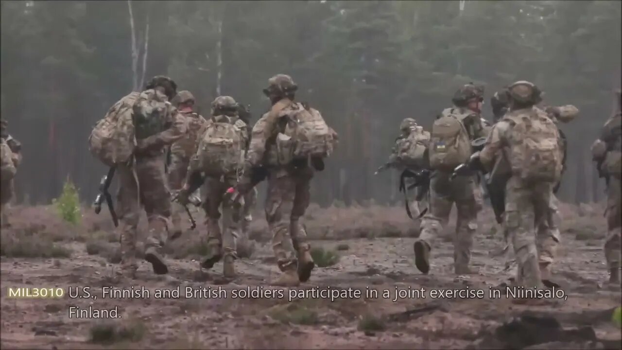 NATO, Finland American, Finnish and British soldiers participate in a joint exercise