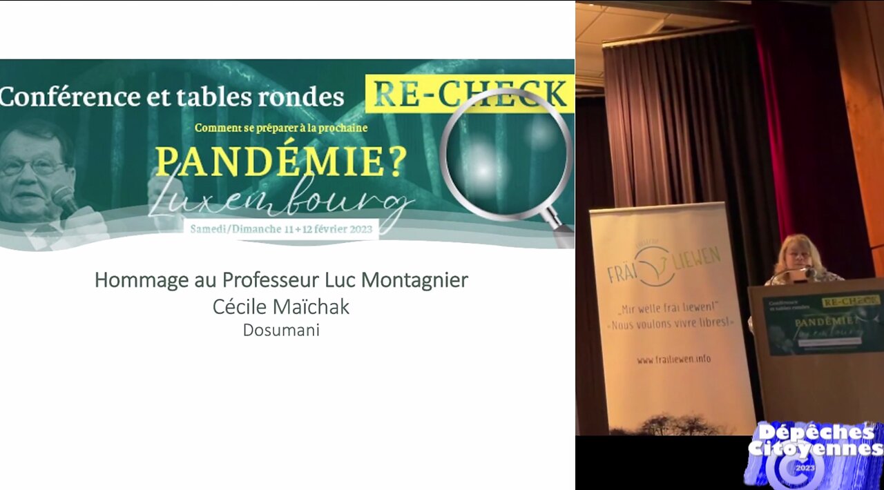 Re-Check - 1 - Cécile Maïchak : Hommages au professeur Luc Montagnier